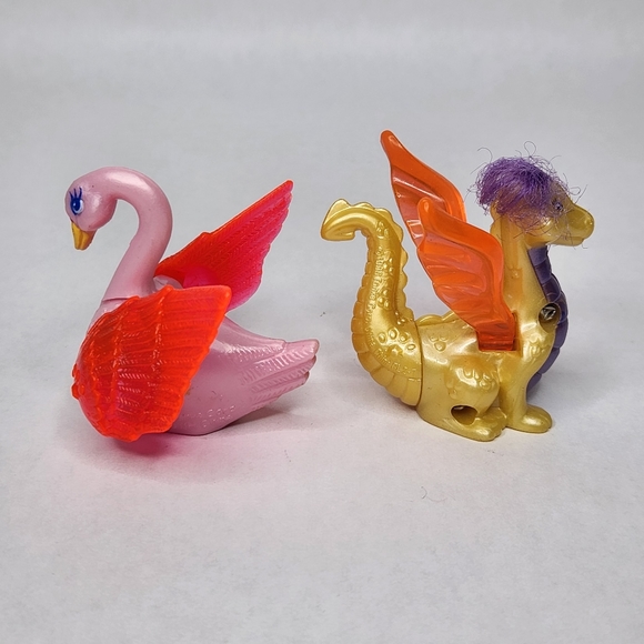 Vintage 1996 Littlest Pet Shop McDonald's Swan & Dragon Figures LPS - Picture 2 of 6